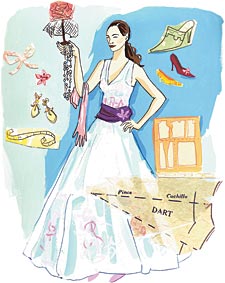 illustration of bride